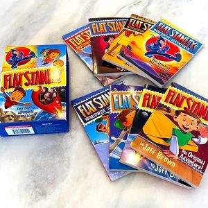 Children’s paper back 8 book box set. Flat Stanley Worldwide adventures.